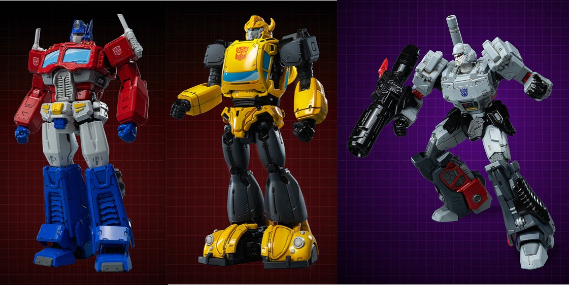 トランスフォーマー40周年記念フィギュア予約開始、劇中カラーの3体